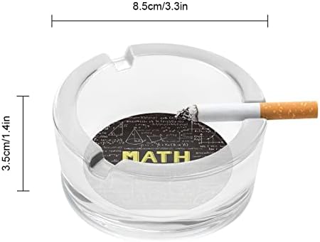 Математичка формула убаво во форма на дебели стаклени пепелници класичен тркалезен држач за цигари канцеларија за домашна декорација на десктоп