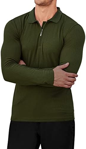 Мажјаци маички за мажјаци со мажјаци со долги ракави четвртина од поштенски кошули се протегаат тенок фит тренинг мета
