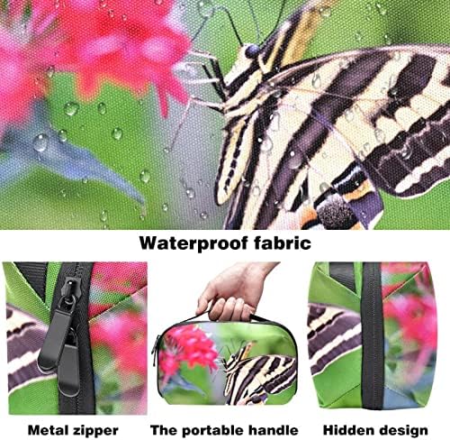 Козметичка Торба За Жени, Симпатични Пространи Водоотпорни Торби За Шминка Патуваат Пеперутка На Цвет Тоалетна Торба Додатоци Организатор