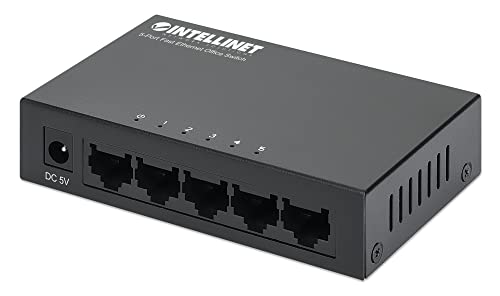 IntelliNet 5 -порта Брз Етернет мрежен прекинувач - Сплитер на Етернет - Не управувано | Приклучок и приклучок | Трајно метално