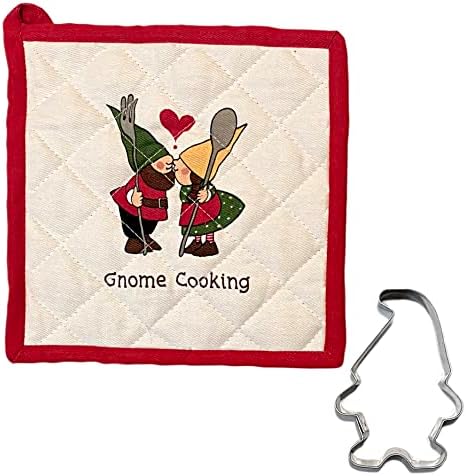 ГОМЕНЦИЈА ЗА ГОМЕР - Држач за тенџере за празници и секач за колачиња во облик на гном - г -дин и г -ѓа Гном двојка Пот сет