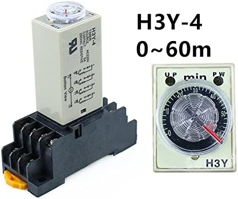 Tioyw H3Y-4 0-60M напојување на времето за одложување на времето за одложување DPDT 14PINS H3Y-4 DC12V DC24V AC110V AC220V