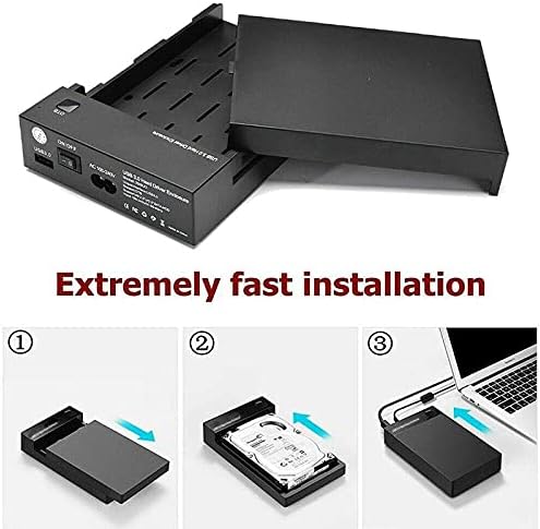 Конектори HDD случај 3,5 инчи SATA до USB 3.0 SSD адаптер хард диск за компјутерски погон за куќиште за десктоп за надворешна HDD кутија
