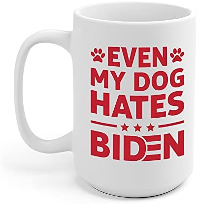 Смешно Дури И Моето Куче Мрази Бајден, Конзервативна, Анти-Бајден Политички 86 46 Кафе Кригла Мажи Жени