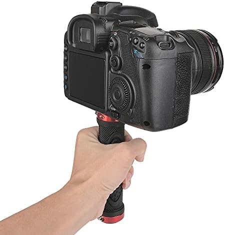 Chromlives Camera Hander Grip Поддршка за монтирање Универзална рачка на камерата со стабилизатор на камера со 1/4 инчи машка
