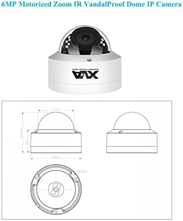 AVX DOME IP камера 6MP моторизиран зум IR VandalProof 3072 x 2048 Внатрешна безбедност на отворено Survaillance Camera Human Retuct