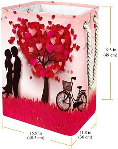 Маполо Перење Попречува Црвено Розова Љубовник Дрво Велосипед Преклопување Постелнина За Перење Корпа За Складирање Со Рачки Монтажни Загради Добро