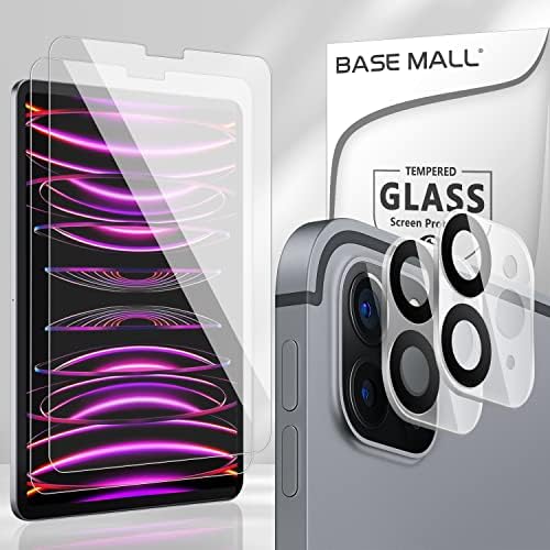[2 пакет] Основен трговски центар iPad Pro 12.9-инчен 6-ти/5-та/4-та генерација Заштитник на стаклото со стакло 2022/2021/2020 + [2 пакет]