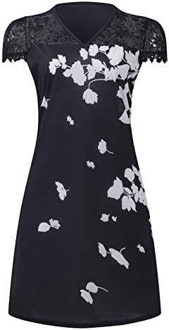 Зефотим фустани за жени 2023 година со кратки ракави флора мини маица фустан модна летна летна плажа прикриена облека за пливање