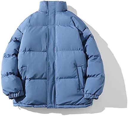 Fsahjkee Машки надолу јакни и палта, зимски топли палта ватирани со лесна долга долга, редовно вклопување во палто со палто со палто