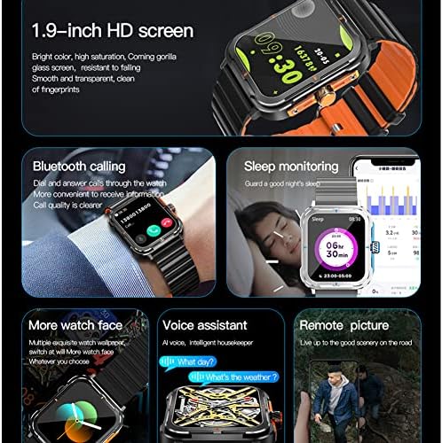 D09 SMART WATCH 1,83 '' Bluetooth екран на допир Bluetooth Повик паметен нараквица на срцев ритам Монитор за спиење Фитнес тракер NFC