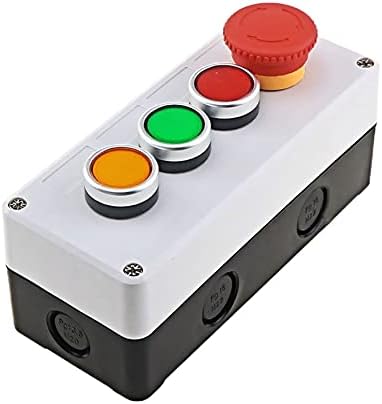 Контролна кутија DJDLFA со прекинувач на копчето за светло 24V/220V со копче за итни случаи, самото ресетирање на индустриски прекинувач