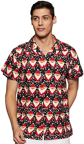 Стилор Божиќна кошула за мажи Хавајски опуштено одмори со повеќекратна боја