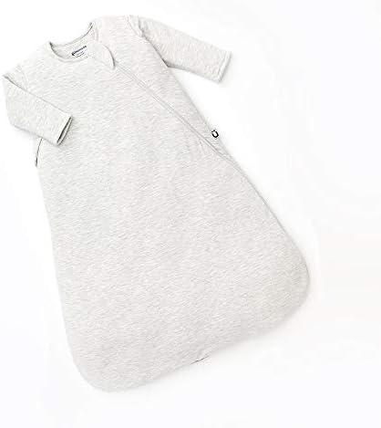 Gunamuna unisex бебе со долг ракав за спиење, носена торба за спиење, бамбус-зраци Премиум Дувет вреќа, 2,6 Тог, Хедер Греј,