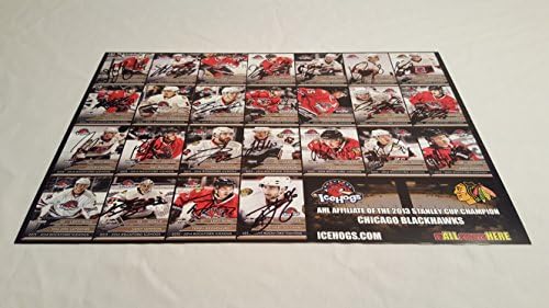 Rockford Icehogs 2013-2014 Autographed 12x18 постер потпишан од 21 играч