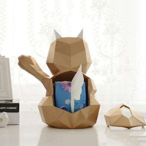 Qoen модерна едноставна среќна мачка санитарна кутија за хартија, диспензер за хартиени крпи, што се користи во бањи и кујни, тоалетна хартија