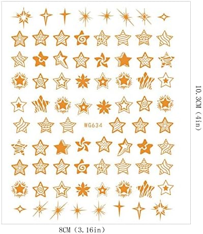 7 чаршафи налепници налепници на налепници 3Д налепници за нокти Флуоресцентни светлечки дизајни Пеперутка Божиќни налепници за