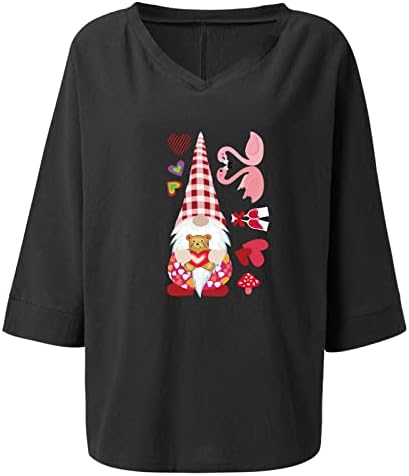 Лабава Фит Атлетски Блузи За Жени Печатење Долга Блуза Кошула Денот На Вљубените Секојдневен Женски Пуловер Женски