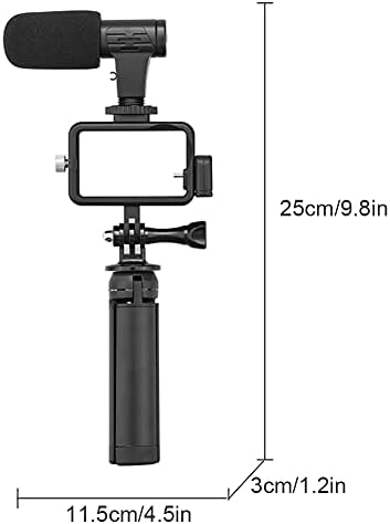 Vifemify On Camera Video Microphone, Sport Camera Selfie додаток микрофон 3,5 mm USB C аудио адаптер за заштита на адаптерот