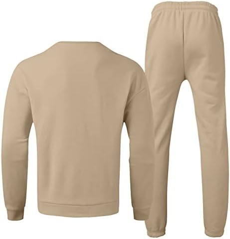 2 парчиња тренерки за мажи со долги ракави пулвер џемпери и џемпери џогирање костуми лабави обични стилски спортски облеки