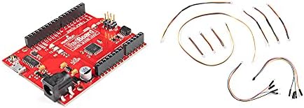 SparkFun Redboard QWIIC и QWIIC кабелски комплет пакет - ATMEGA328P Компатибилен со Arduino QWIIC конекторот и CH340C Сериски -USB конвертор