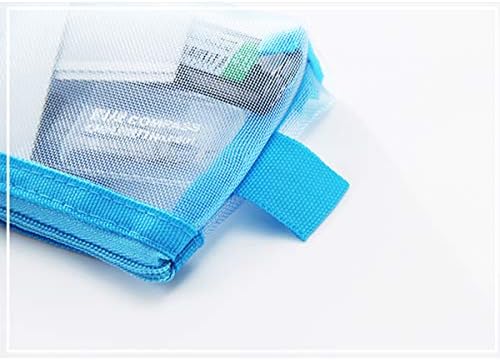 Kinhshion zipper торбичка, 4 парчиња, вреќи со патент од мрежа чиста патент торбичка мала организатор торба патент папка торба козметички