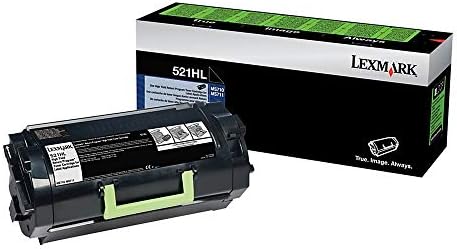 Lexmark, Lex52D1H0L, касети за тонер за враќање на програмата 521HL, 1 секој