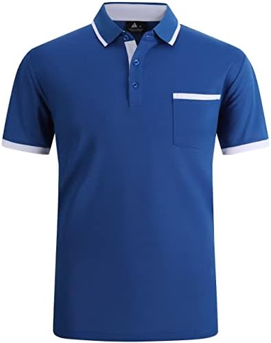 Swisswell 3 Pack Golf Polo кошула за мажи со кратки ракави за влага за летни летни кошули со кокошки кошули