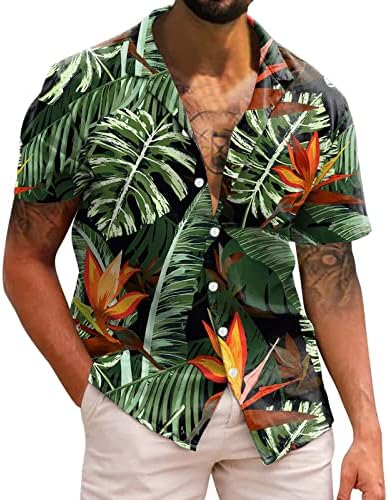 2023 Нови мажи Обични кратки ракави пролетни летни летни врат 3Д печатени кошули модни врвни кошули за блузи опремени