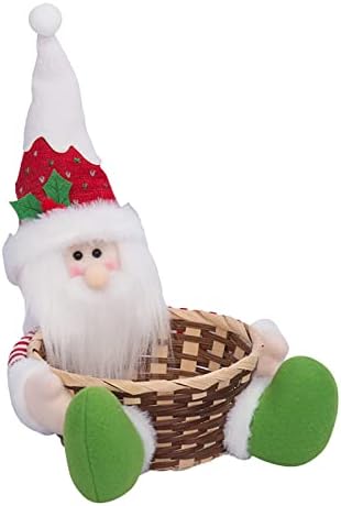 Кенди корпа Санта снежен човек корпа за десктоп украси Божиќни украси Божиќ-251
