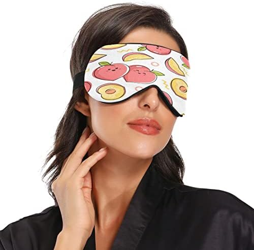 Xigua Kawaii Peach Mask Mask Mask со прилагодлива лента, дише затемнување удобно спиење за очи за мажи и жени136