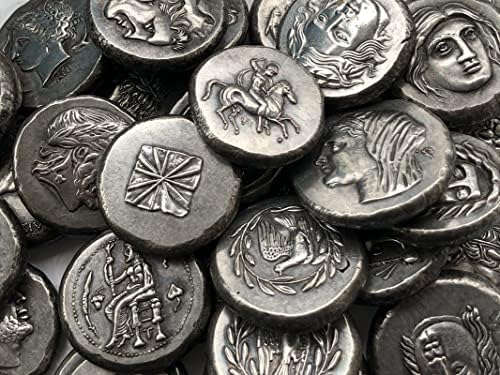 Грчки Монети Месинг Сребрени Антички Занаети Странски Комеморативни Монети Неправилна Големина Тип 43