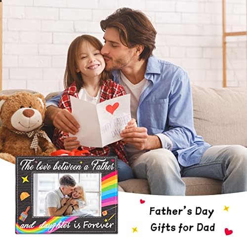 ФАКРАФТ татковци Ден на слики, рамки за слики, 4x6 татковци за тато од ќерка татковци, подароци за подароци, рамки за тато маќеа