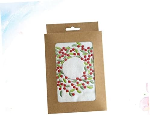 Pretyzoom 3 парчиња шема за пешкири извезен Божиќ за креативен венец на лицето Исклучително подарок за чистење на лице дома