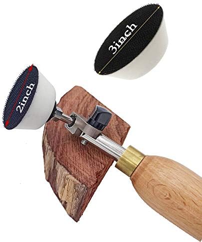 Sander Sander, алатка за пескарење за обработка на дрво, со 2 инчи и 3инч кука и јамка за пескарење PU PU и рачка со долга тврдо дрво