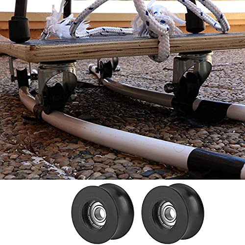 Yinpecly 26мм тркалезна жлеб најлон црна макара тркала тркалачки лежишта со лежиште со 625Z за 10мм јаже, слајд порта, аголна лента,