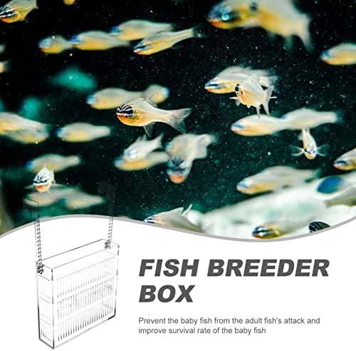 Ипетбум Аквариумска Кутија За Размножување Риби Транспарентен Акрилен Резервоар За Риби Изолација Мрестилиште Висечки Инкубатор за
