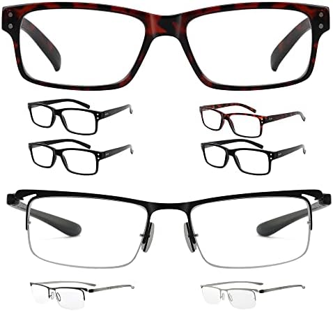 Очила Заштедете 10% На Комплет 5 Пакети Гроздобер Очила за Читање За Мажи и 3 Пакети Читачи на Полу-раб +1.25