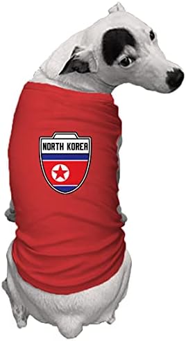 Северна Кореја - кошула за кучиња од фудбалски сртот на фудбал
