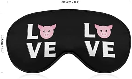 Loveубовни свињи меки очни маски со прилагодлива лента лесна удобна слепило за спиење