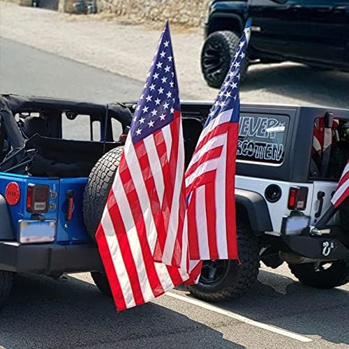 Држач за монтирање на знамето на знамето, приколка за приколка Монт Универзал за Jeep SUV RV Pickup Truck Camper Trailer се вклопува стандардни