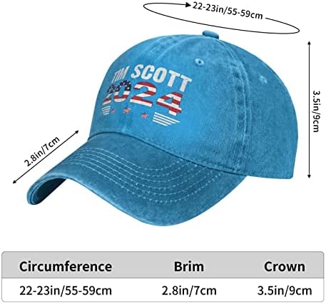 Тим Скотс за претседател 2024 Избор безбол капа прилагодлива републиканска мажи жени бејзбол капи за возрасни