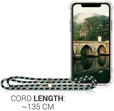 CWMobile Crossbody Case компатибилен со Apple iPhone 11 Pro Max Case - Clear TPU телефонски покритие w/лента за кабел за ландери
