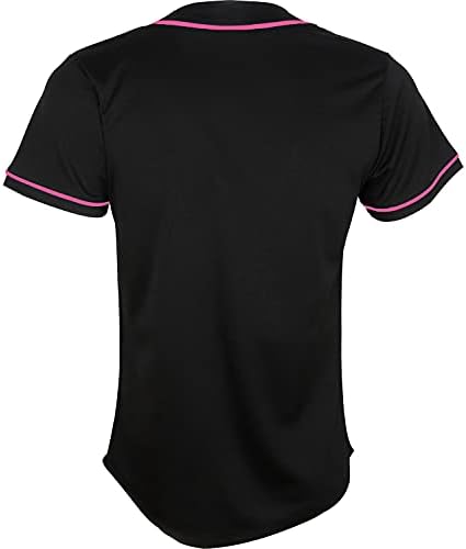 Pullonsy Black Custom Baseball Jersey for Men Full Cotter Mesh Име и броеви на тимот S-8XL