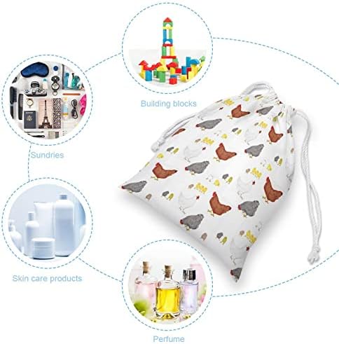 Среќни Велигденски Кокошки Печатени Слатки Торби За Чување Торби За Патување Торбички За Шминка За Козметика