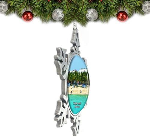 Умсуфа Турци и Каикос Провидиенс Божиќ украс за украсување Дрво Декорација на кристал метален сувенир подарок