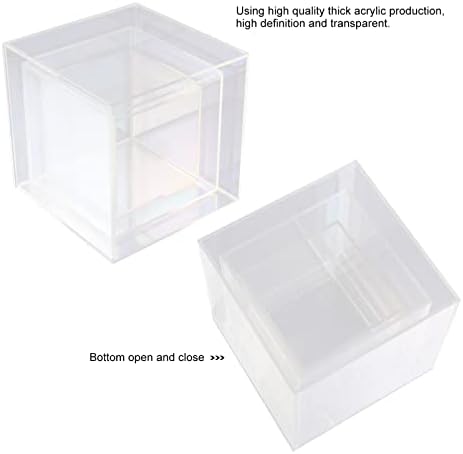 Кабилок Јасна Витрина 3 парчиња акрилен Дисплеј акрилна витрина Јасна Кутија За Прикажување Пластична Кутија За Прикажување Кутии