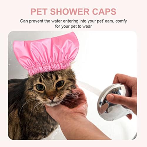 Капа за туширање за миленичиња миленичиња водоотпорна капа: туш куче уво покрива надвисна миленичиња бања за уво заштита туш мачки уши