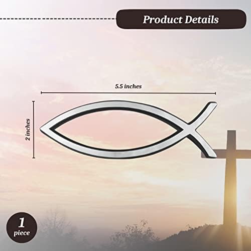 Христијански производи на Кристијан Автоматски амблем на Свонсон - 3Д риба - религиозен христијански симбол за автомобил - авто додатоци