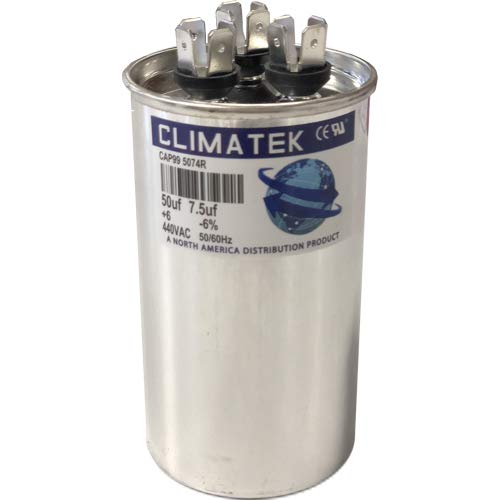Кондензатор на тркалезна клима - одговара на американскиот стандард CPT1021 | 50/7,5 UF MFD 370/440 Volt VAC